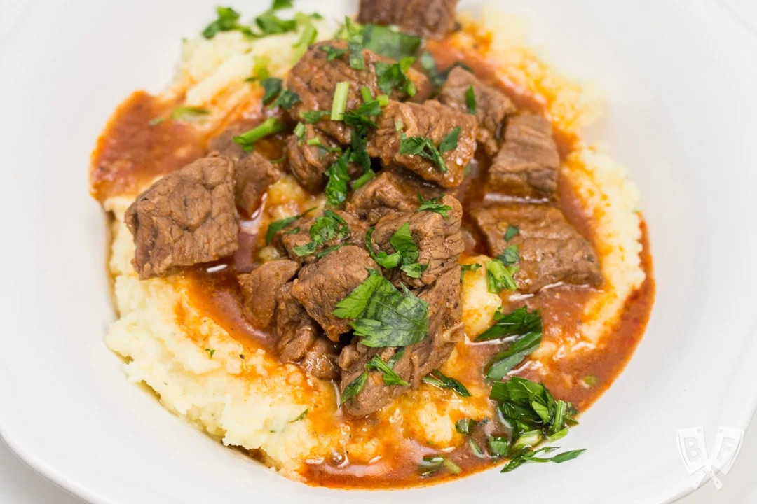 Beef Goulash with Mashed Potatoes