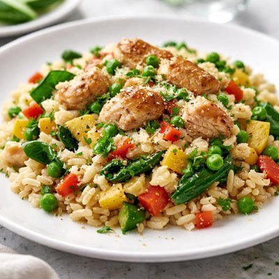 Vegetable and Chicken Risotto
