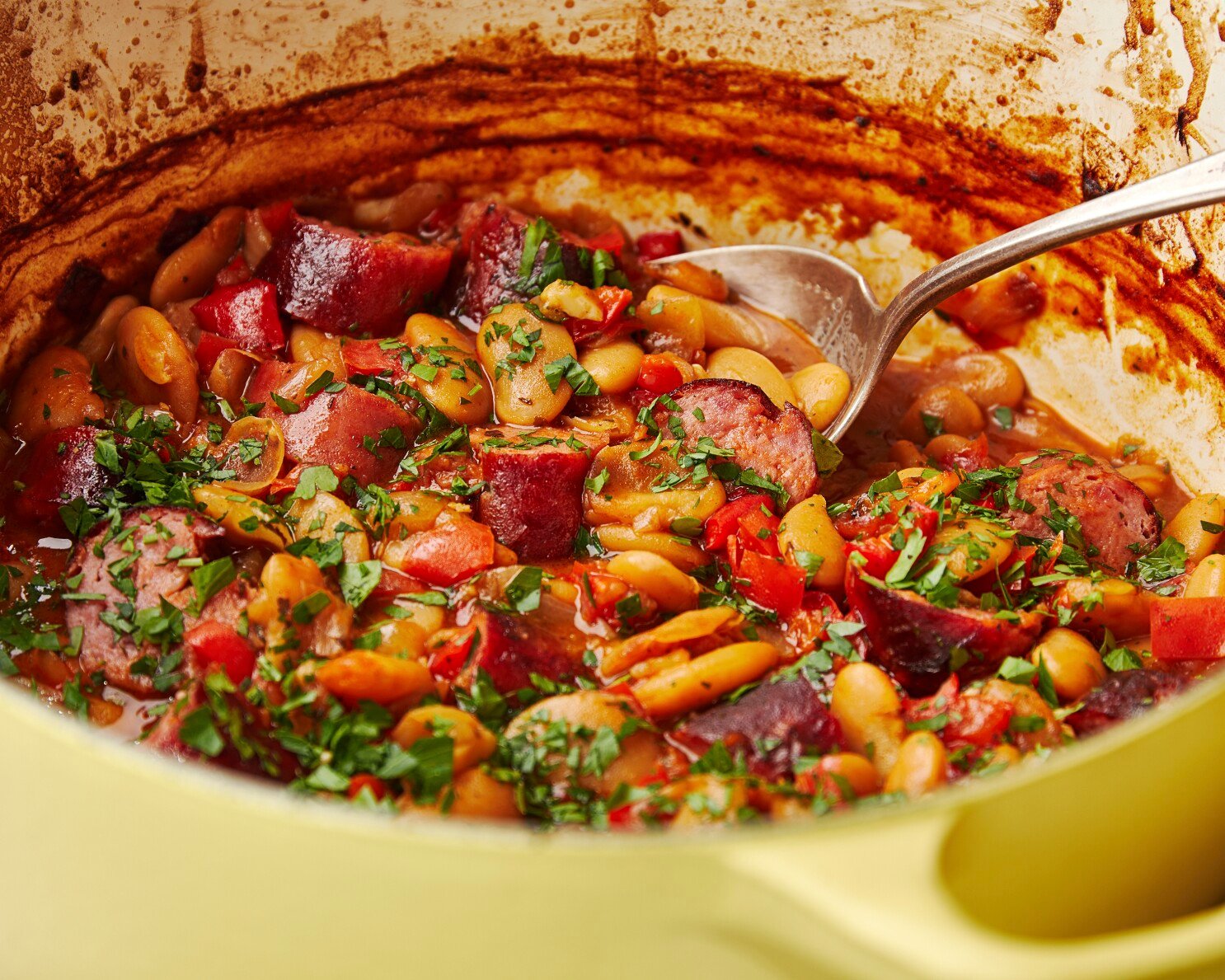 Baked Beans with Mangalica Sausage