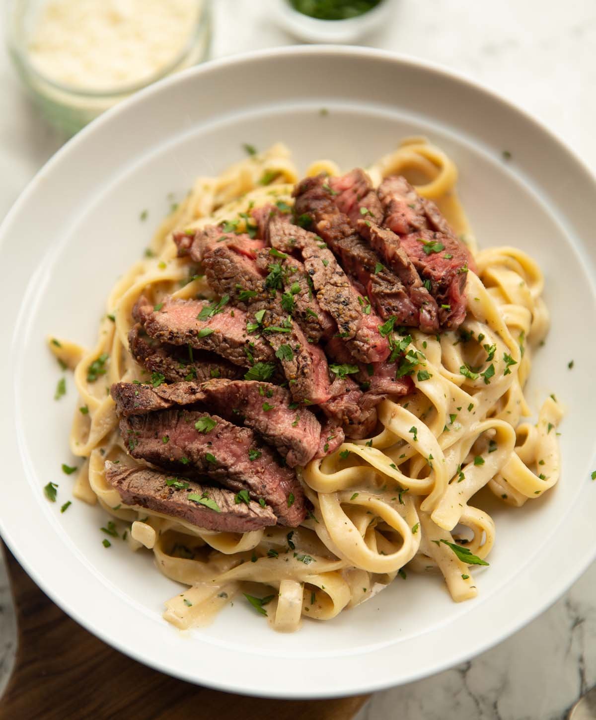 Handmade pasta with beef