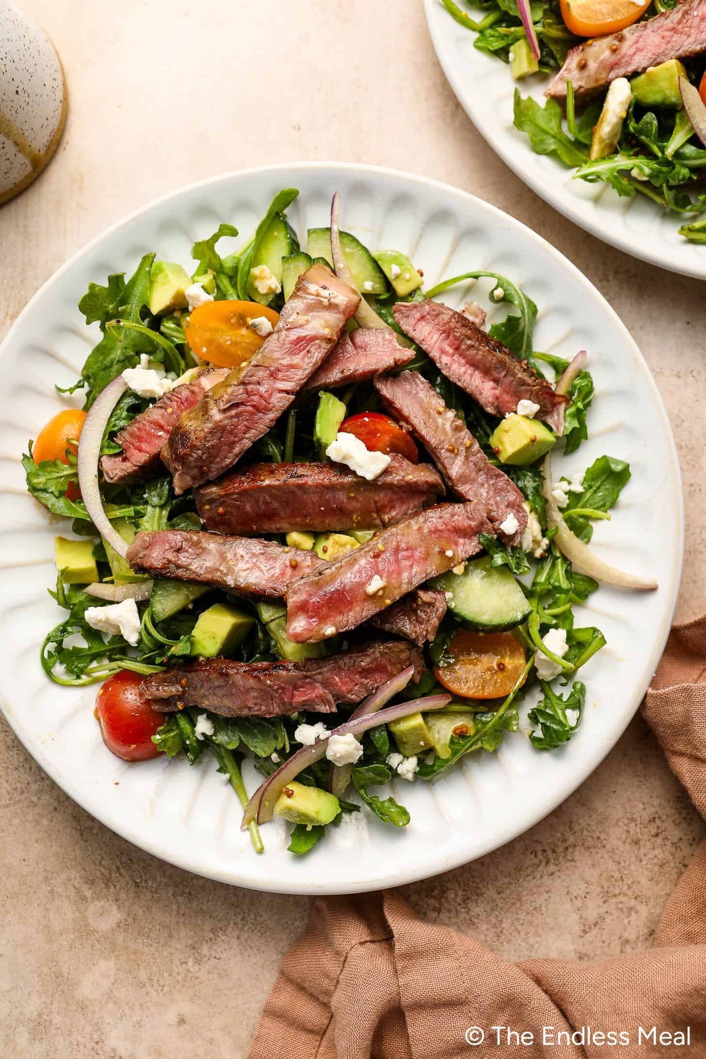 Beef steak salad