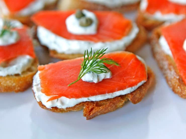 Smoked salmon sandwich